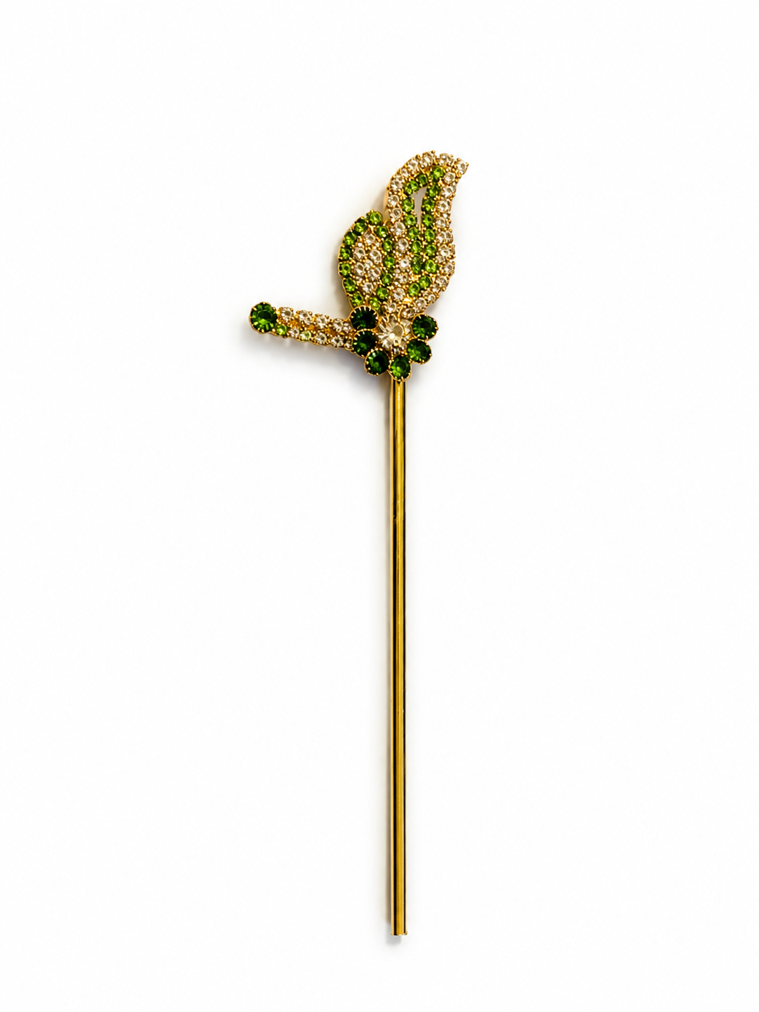 Green Leaf Laddu Gopal Murli – Stone Studded Bansi