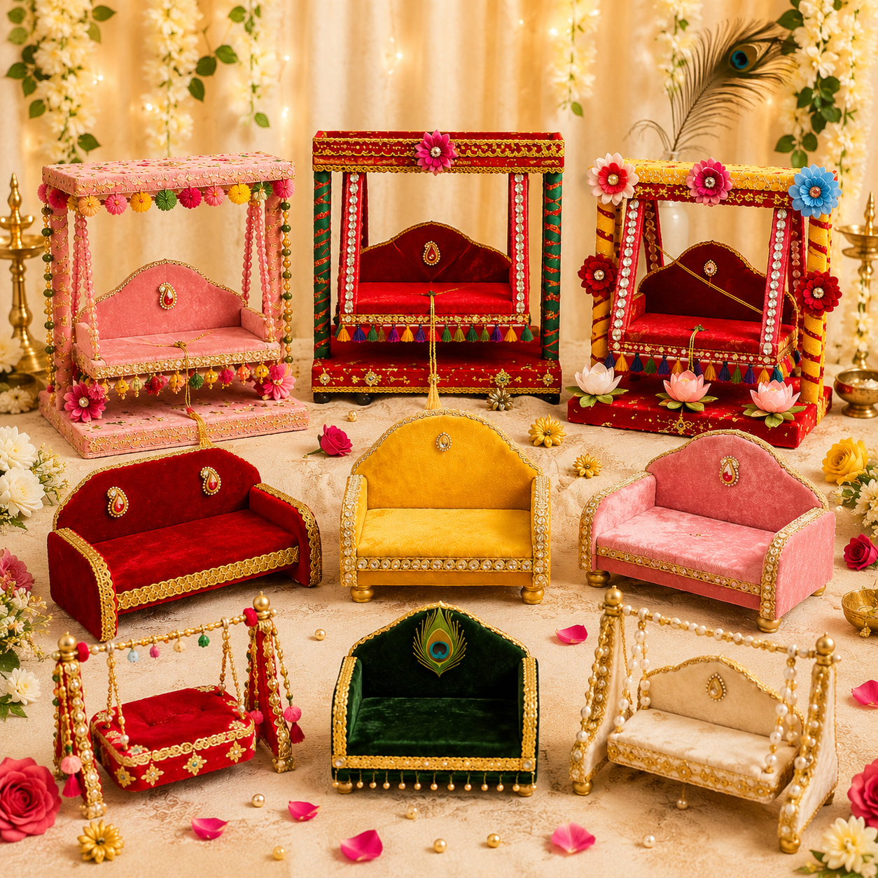Laddu gopal Jhula & Singhasan