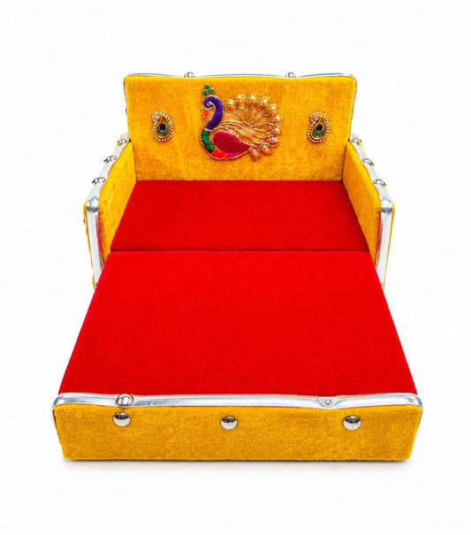 Premium Velvet Sofa Cum Bed for Laddu Gopal