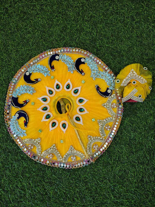 Designer Peacock Dress Set for Laddu Gopal