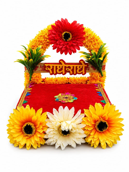 Premium Floral Singhasan (Throne) for Laddu Gopal
