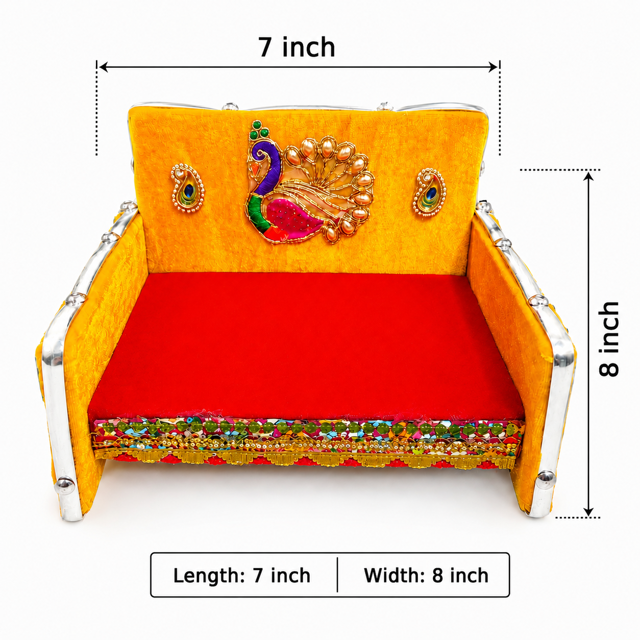 Premium Velvet Sofa Cum Bed for Laddu Gopal