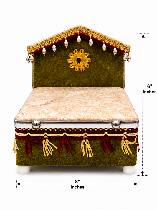 Premium Velvet Storage Bed for Laddu Gopal