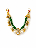 Green Beaded Pearl Pendant | Traditional Ethnic Jewelry