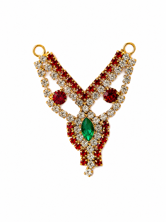Red & Green Stone Traditional Pendant