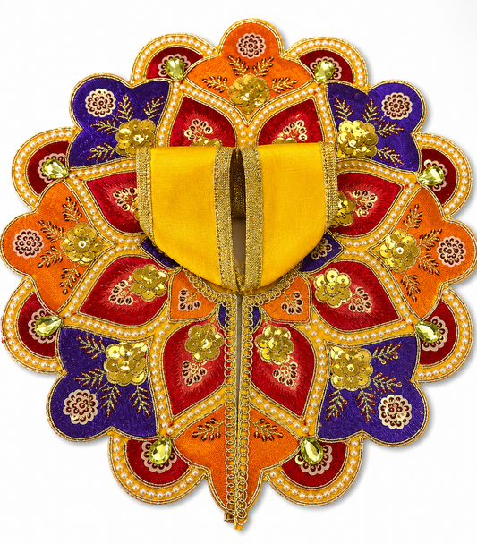Yellow Handmade Laddu Gopal Dress | Designer Bal Gopal Poshak