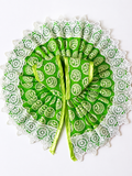 Green Lace Laddu Gopal Dress | Handmade Cotton Krishna Poshak