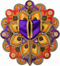 Purple Designer Laddu Gopal Poshak | Handmade Krishna Dress with Stone Work
