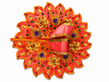 Orange Embroidered Laddu Gopal Poshak Dress