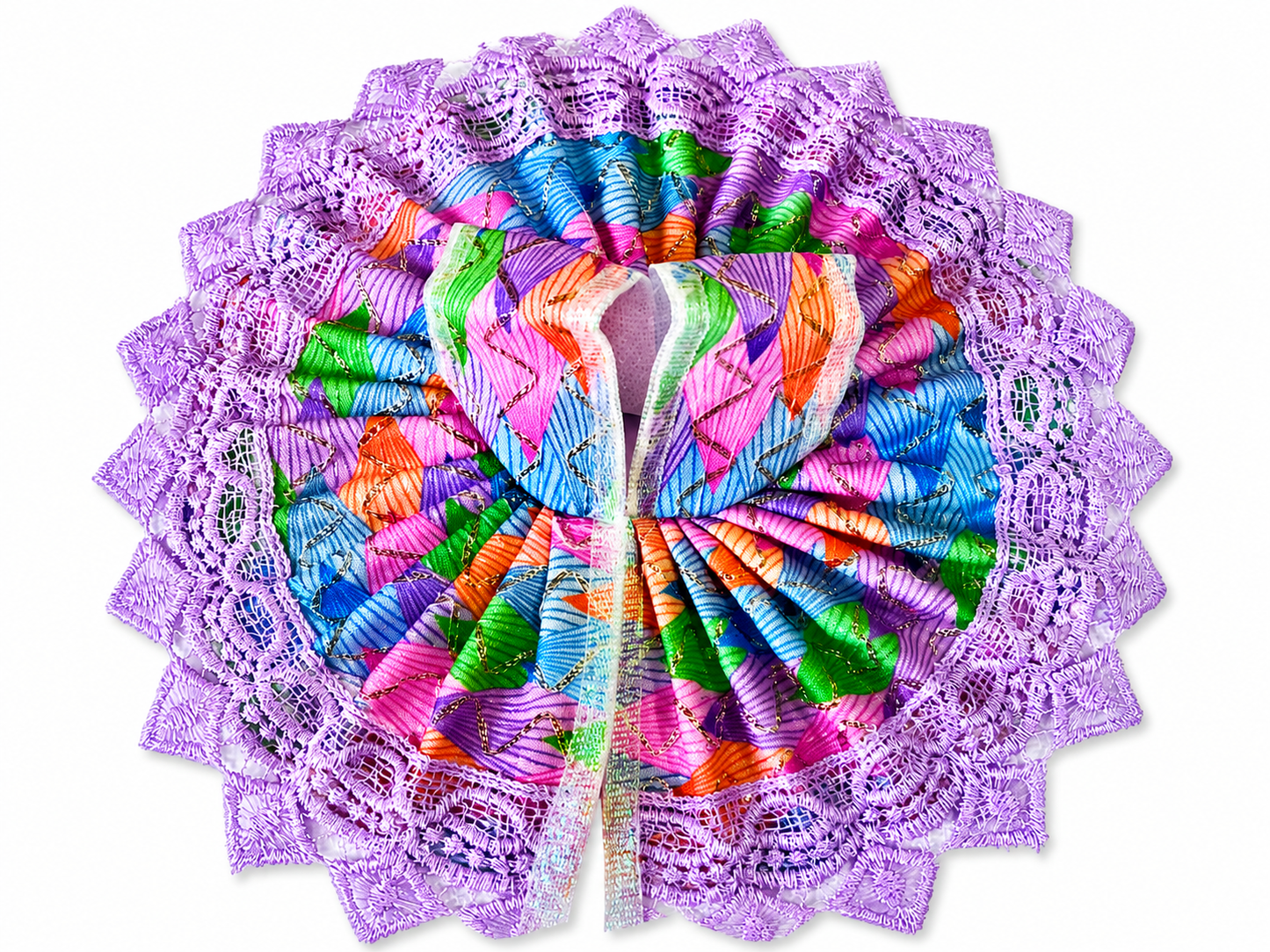 Lavender Printed Laddu Gopal Poshak with Lace